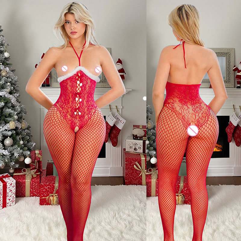 Christmas Roleplay Outfit Wome - đánh giá và giá Bodystocking Fishnet