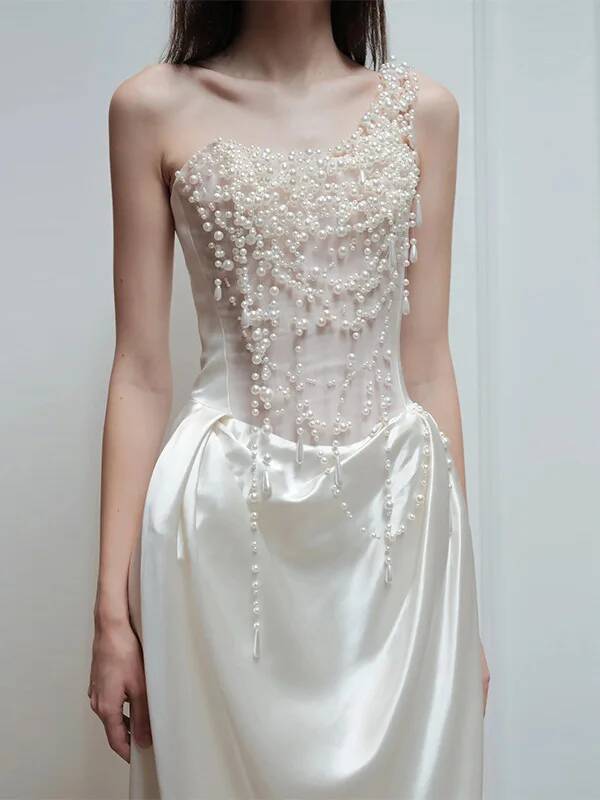 Cos 2025 French Strapless Even - đánh giá và giá Slip Dress Satin